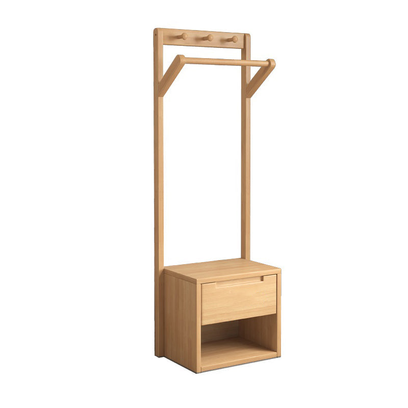Oak Entry Hallway Coat Rack Stand Shoe Bench Clothes Organiser/Bedroom Nightstand Coat Rack