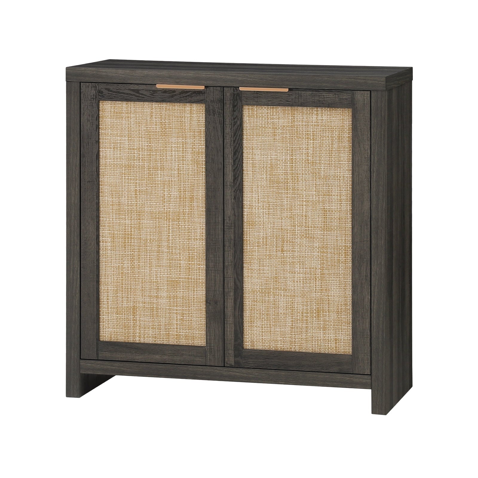 Hampstead Shoe Cabinet/Buffet/Sideboard/Accent Cabinet with Rattan Doors Midnight Oak