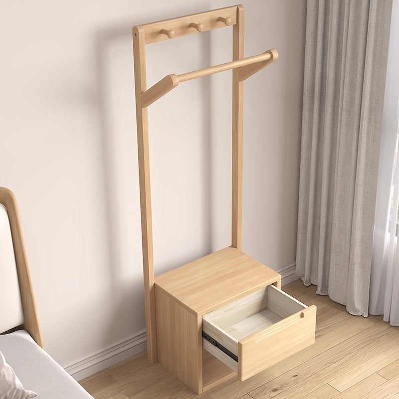 Oak Entry Hallway Coat Rack Stand Shoe Bench Clothes Organiser/Bedroom Nightstand Coat Rack