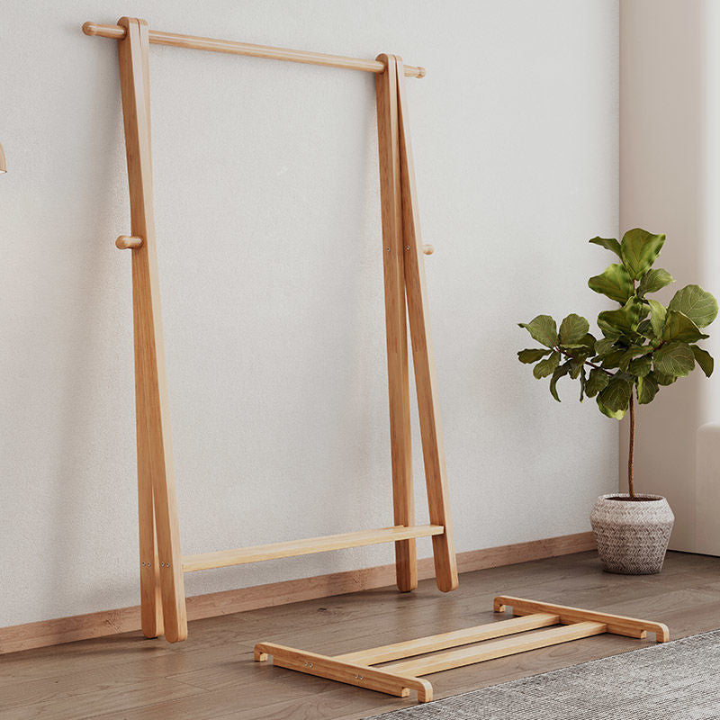 Oak Solidwood Clothing Racks Hanger/Stylish Entryway Coat Rack with Shelf