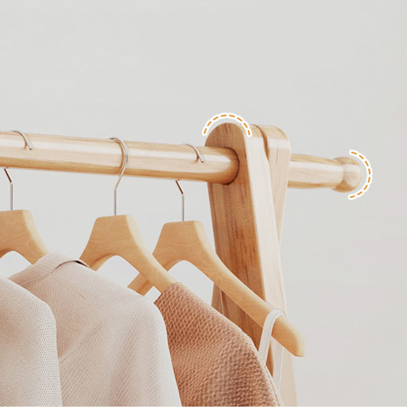 Oak Solidwood Clothing Racks Hanger/Stylish Entryway Coat Rack with Shelf