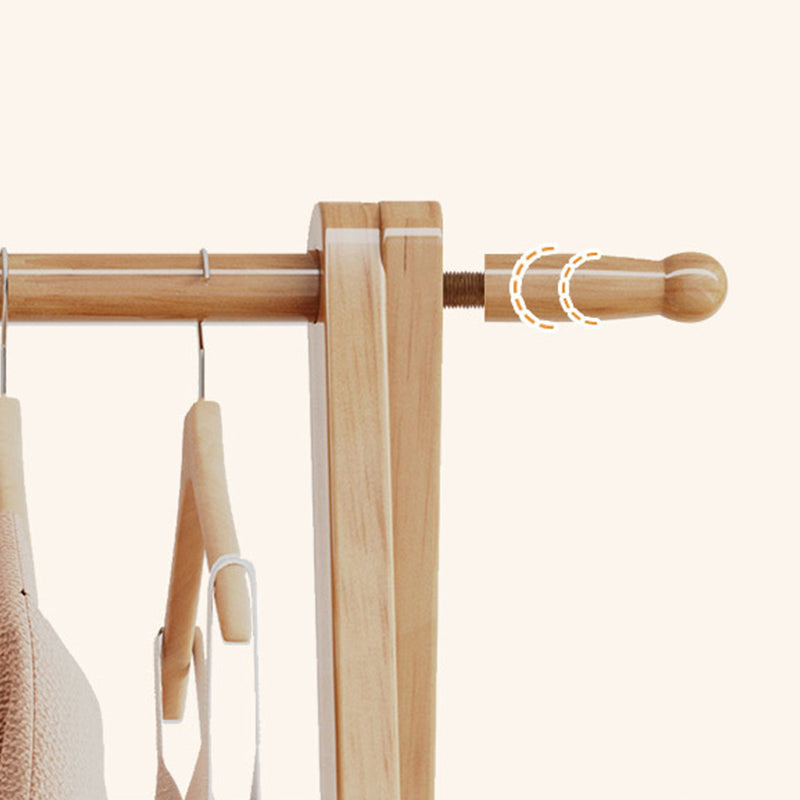 Oak Solidwood Clothing Racks Hanger/Stylish Entryway Coat Rack with Shelf