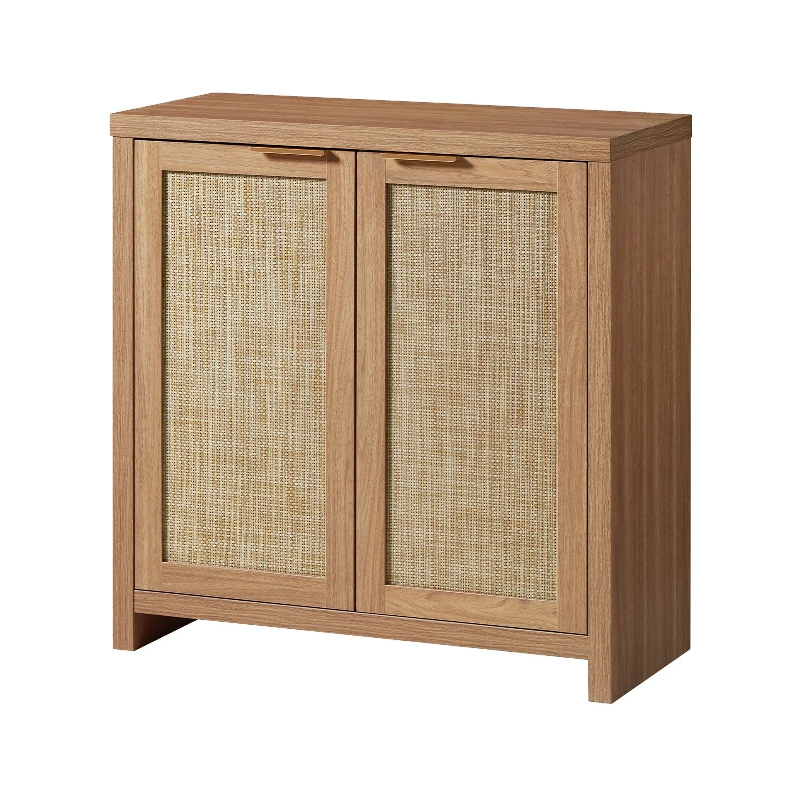 Hampstead Shoe Cabinet/Buffet/Sideboard/Accent Cabinet with Rattan Doors Weathered Oak