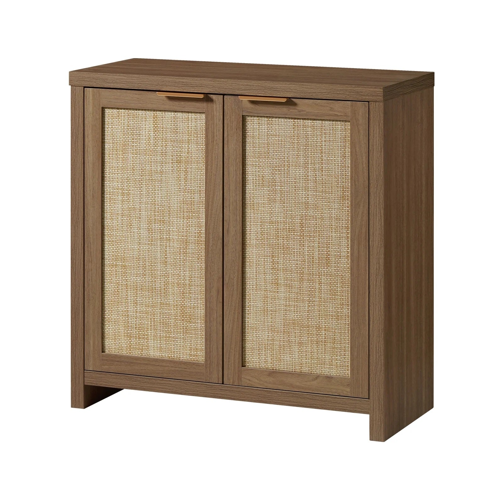 Hampstead Shoe Cabinet/Buffet/Sideboard/Accent Cabinet with Rattan Doors Walnut