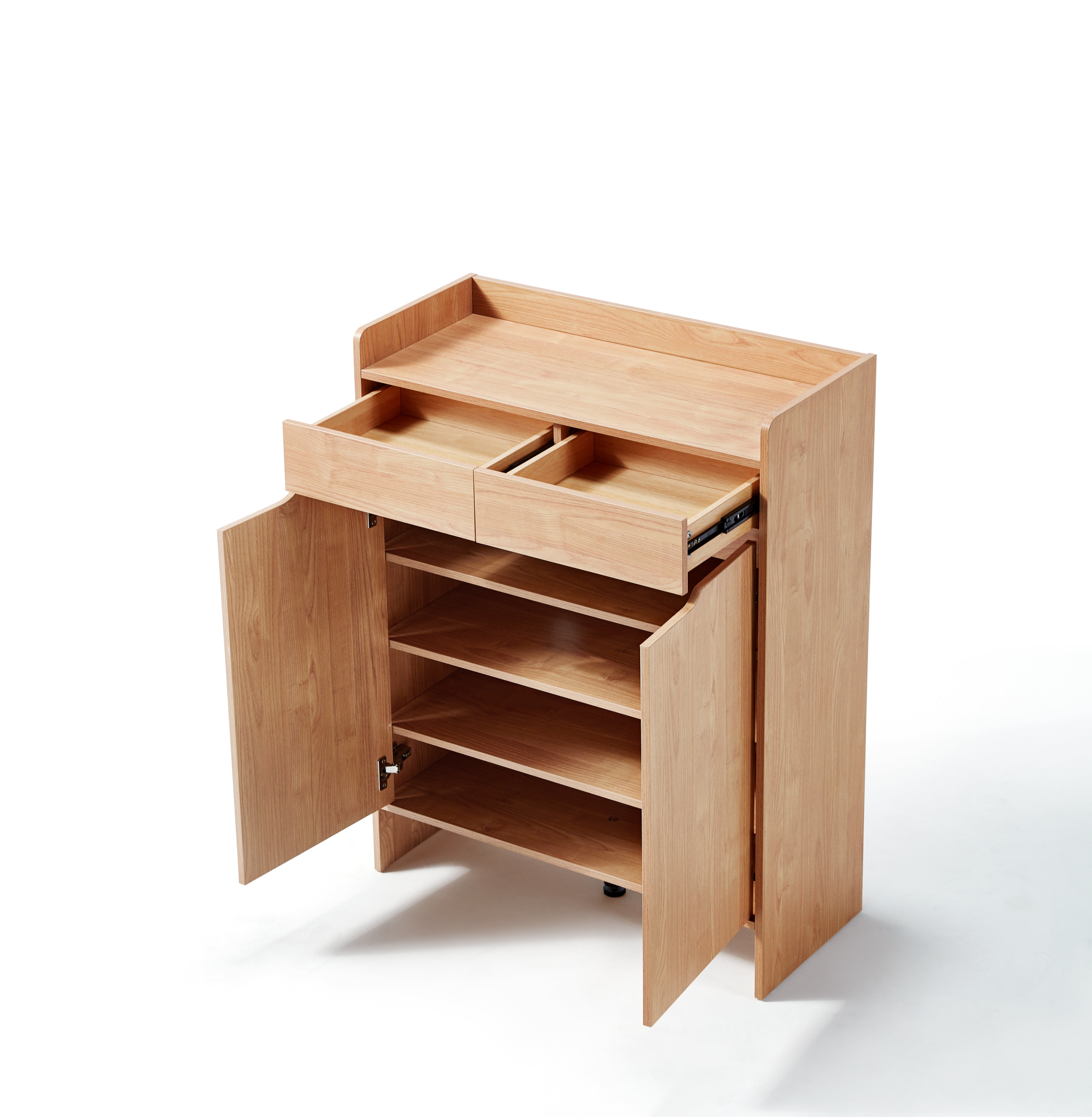 Burgis Natural Wood Color Shoe Cabinet with Drawers/Entryway Cabinet/80cm