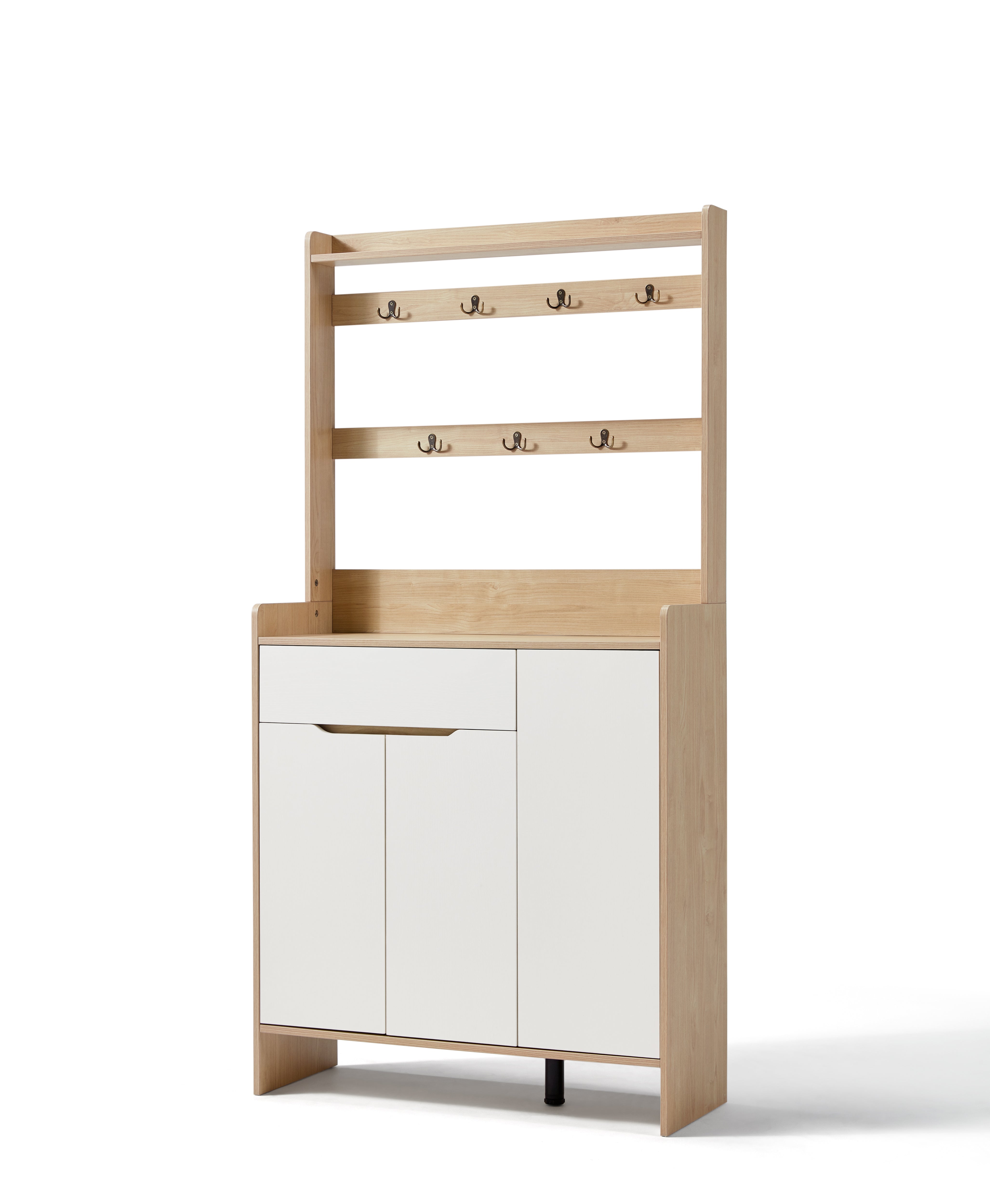 Oak Timber Entryway Storage/Shoe Cabinet with Bag Hanger/60CM/90CM