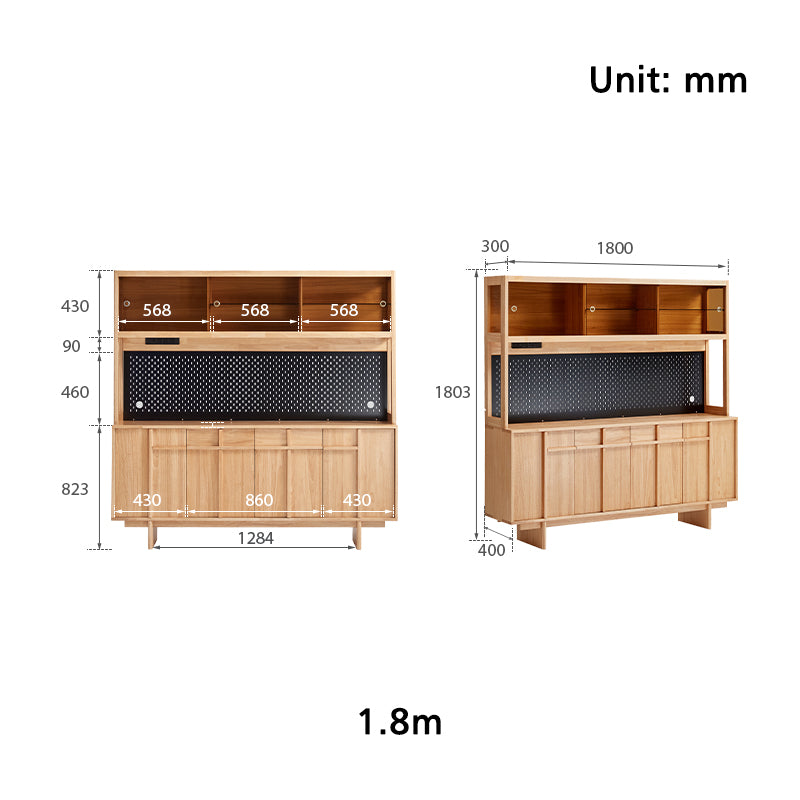 Tammy 1.6m/1.8m Multifunctional Sideboard Buffet/Coffee Station Display Cupboard Multiple Color