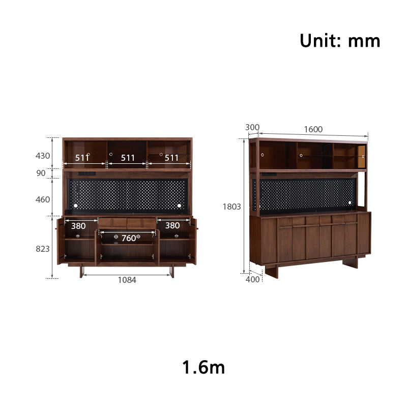 Tammy 1.6m/1.8m Multifunctional Sideboard Buffet/Coffee Station Display Cupboard Multiple Color