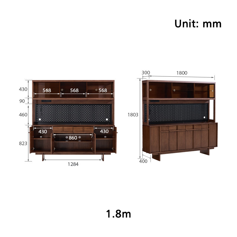 Tammy 1.6m/1.8m Multifunctional Sideboard Buffet/Coffee Station Display Cupboard Multiple Color