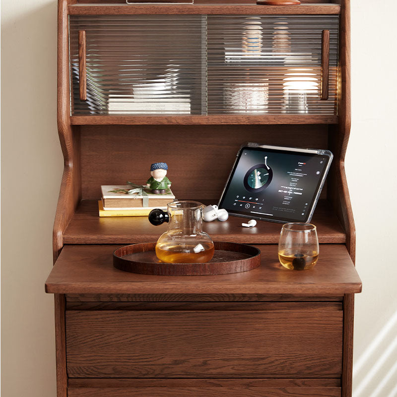 Harrison 65cm FAS-Graded Solid American Oak Wood Display Shelf/Storage Cabinet For Home