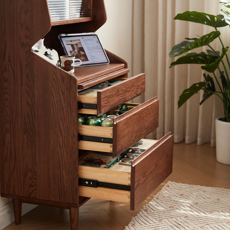 Harrison 65cm FAS-Graded Solid American Oak Wood Display Shelf/Storage Cabinet For Home