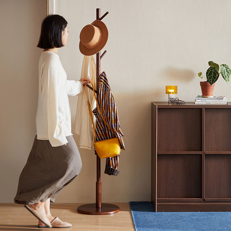 Norbert Rubberwood Clothing Racks Hanger/Stylish Entryway Coat Rack Multiple Color
