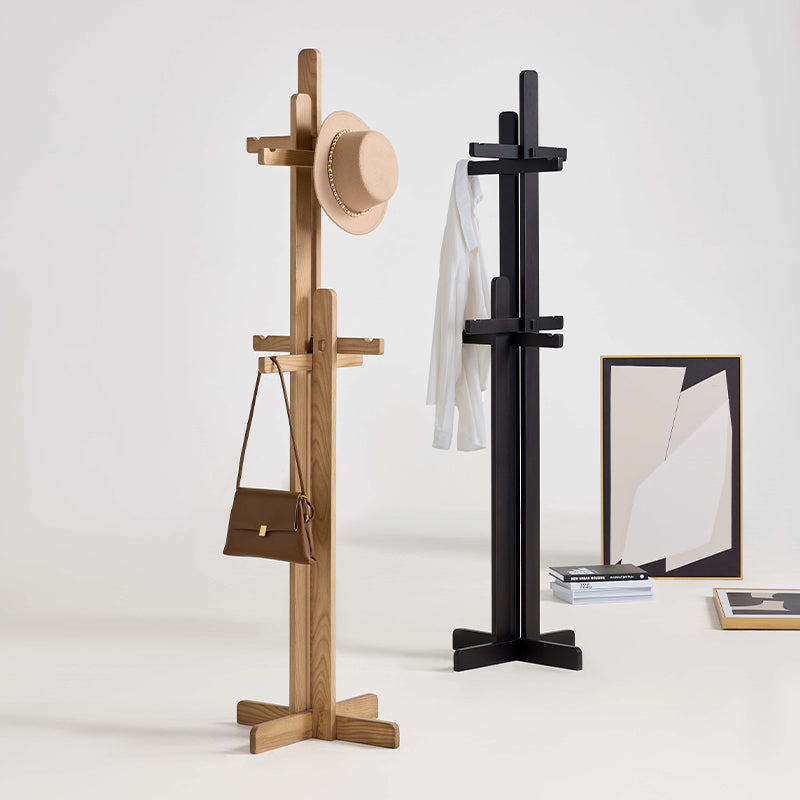 Olaf FAS-Graded Solid Ash Wood Clothing Racks Hanger/Stylish Entryway Coat Rack Multiple Color
