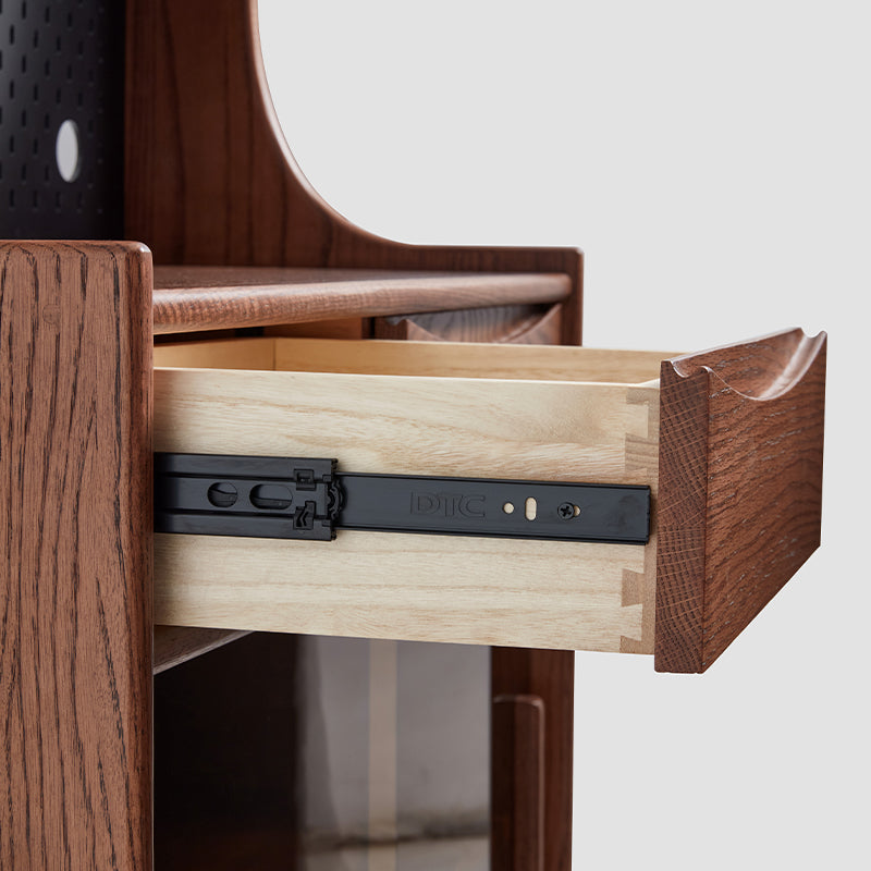 Christina 0.7m/0.9m FAS-Graded Solid American Oak Wood Multifunctional Sideboard Buffet/Coffee Station Display Cupboard
