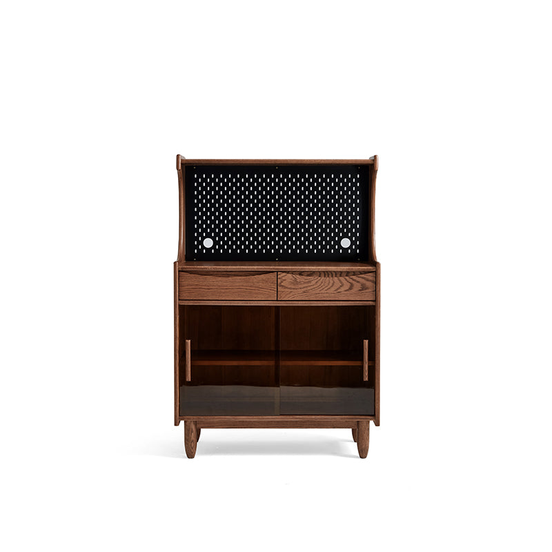 Christina 0.7m/0.9m FAS-Graded Solid American Oak Wood Multifunctional Sideboard Buffet/Coffee Station Display Cupboard