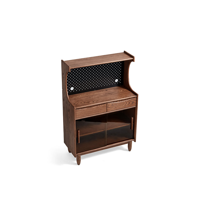 Christina 0.7m/0.9m FAS-Graded Solid American Oak Wood Multifunctional Sideboard Buffet/Coffee Station Display Cupboard