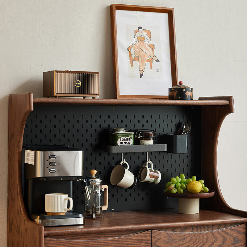 Christina 0.7m/0.9m FAS-Graded Solid American Oak Wood Multifunctional Sideboard Buffet/Coffee Station Display Cupboard