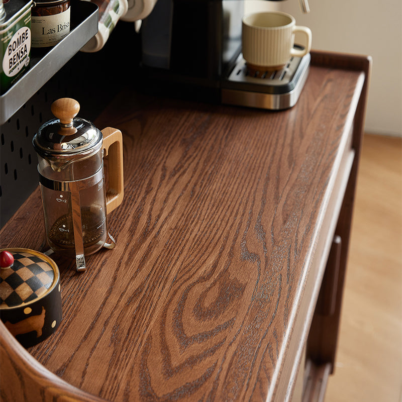 Christina 0.7m/0.9m FAS-Graded Solid American Oak Wood Multifunctional Sideboard Buffet/Coffee Station Display Cupboard