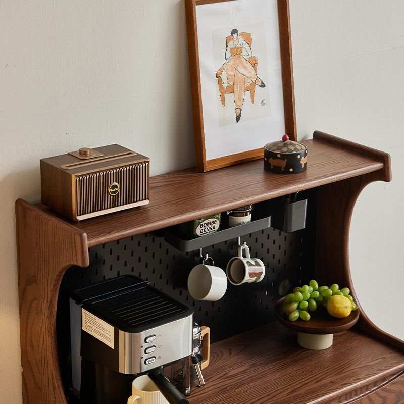 Christina 0.7m/0.9m FAS-Graded Solid American Oak Wood Multifunctional Sideboard Buffet/Coffee Station Display Cupboard
