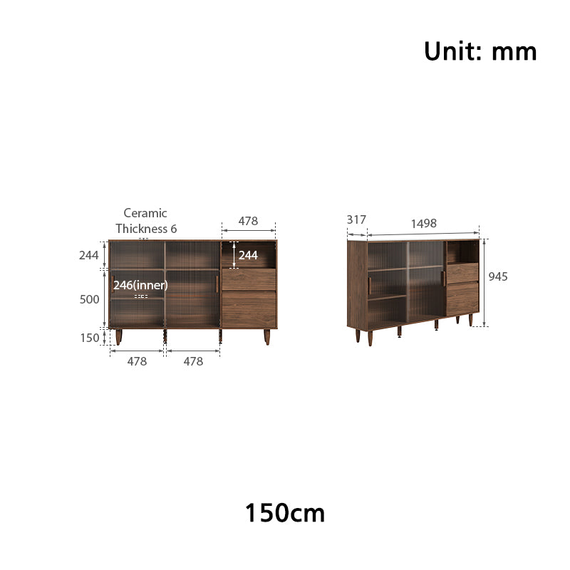 Christopher 1.2m/1.5m/1.8m Ultra-thin Dining Cabinet/Storage Cabinet/Sideboard Multiple Color