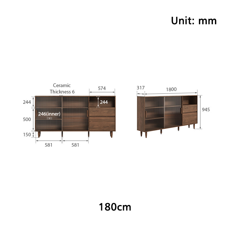 Christopher 1.2m/1.5m/1.8m Ultra-thin Dining Cabinet/Storage Cabinet/Sideboard Multiple Color