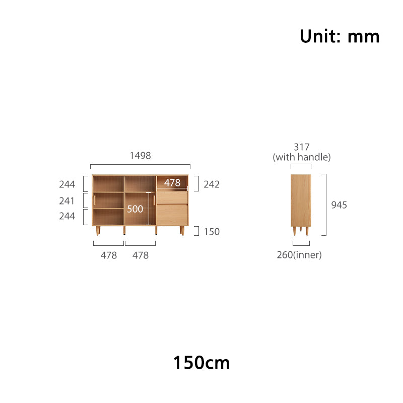 Christopher 1.2m/1.5m/1.8m Ultra-thin Dining Cabinet/Storage Cabinet/Sideboard Multiple Color