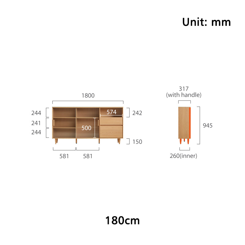 Christopher 1.2m/1.5m/1.8m Ultra-thin Dining Cabinet/Storage Cabinet/Sideboard Multiple Color