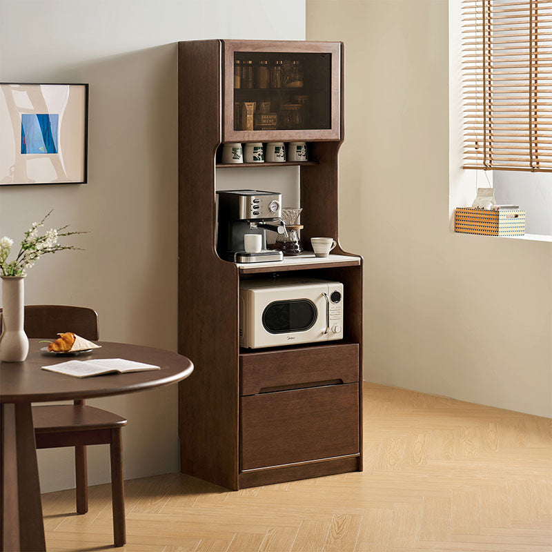 Vance 60cm/80cm Rubberwood Multifunctional Sideboard Buffet/Coffee Station Display Cupboard Multiple Color