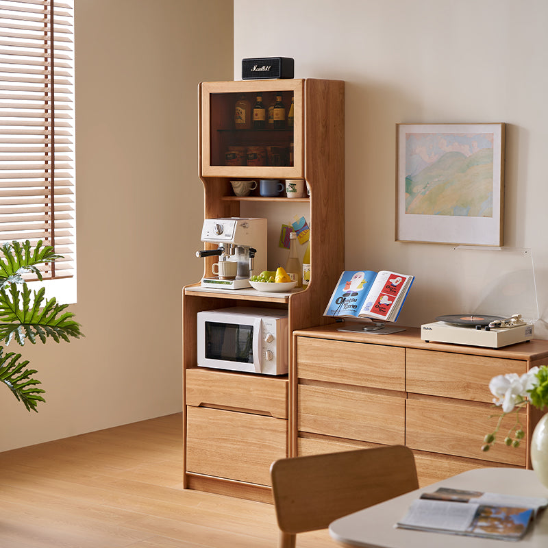 Vance 60cm/80cm Rubberwood Multifunctional Sideboard Buffet/Coffee Station Display Cupboard Multiple Color