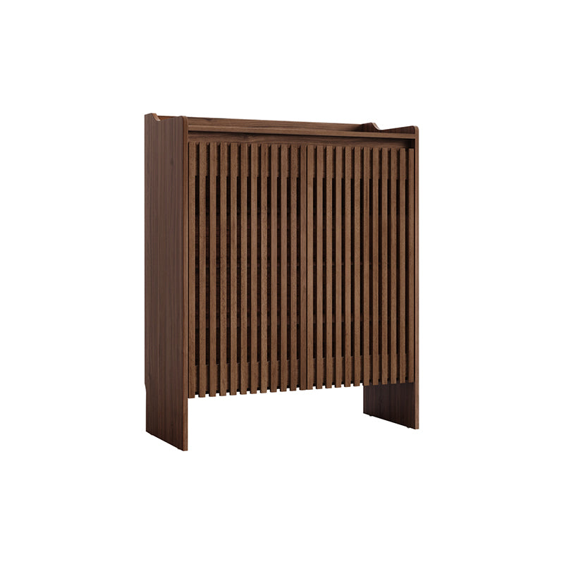 Wyatt Rubberwood 2-Door/3-Door Slatted Shoe Cabinet With Shoe Bench