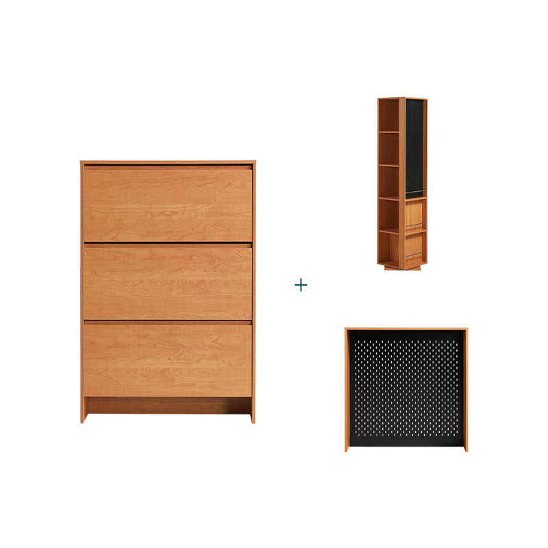 Juan Multifunctional Entryway Cabinet/Shoe Cabinet/Revolving Mirror Cabinet With Carbon Crystal Panel Multiple Model