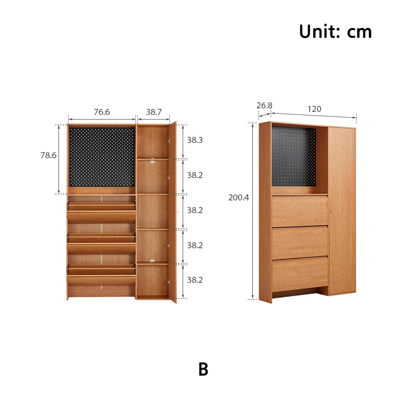 Juan Multifunctional Entryway Cabinet/Shoe Cabinet/Revolving Mirror Cabinet With Carbon Crystal Panel Multiple Model