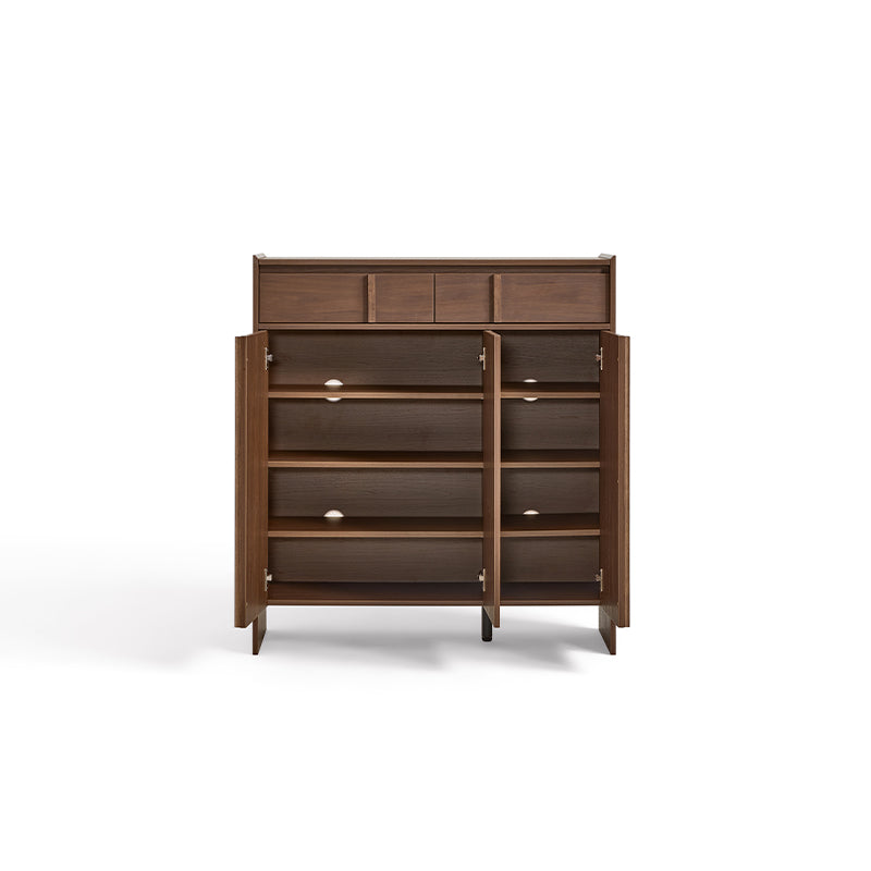 Alden 0.8m/1.0m/1.2m/1.4m Entryway Shoe Cabinet With Drawer Walnut