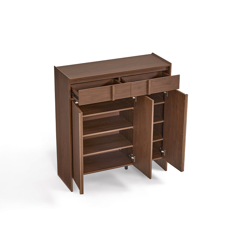 Alden 0.8m/1.0m/1.2m/1.4m Entryway Shoe Cabinet With Drawer Walnut