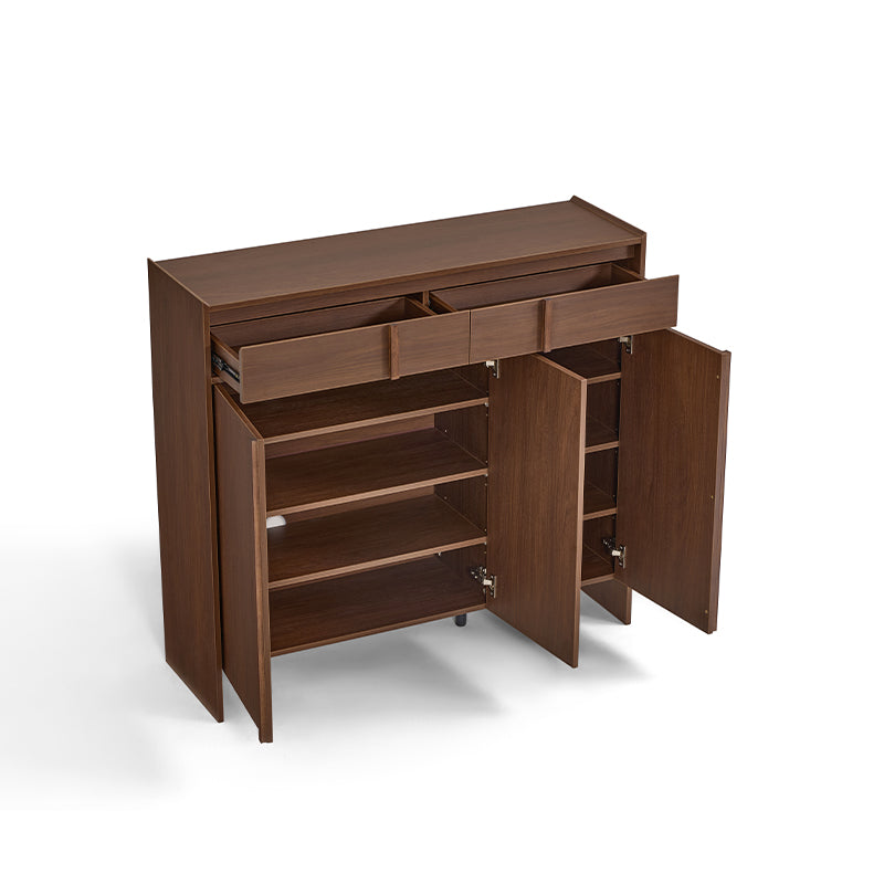 Alden 0.8m/1.0m/1.2m/1.4m Entryway Shoe Cabinet With Drawer Walnut