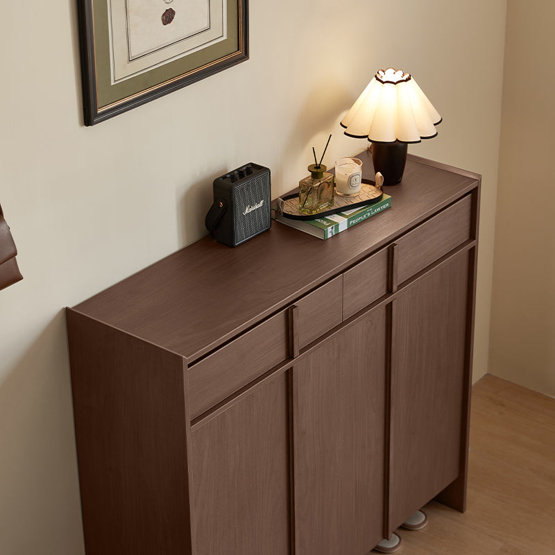 Alden 0.8m/1.0m/1.2m/1.4m Entryway Shoe Cabinet With Drawer Walnut