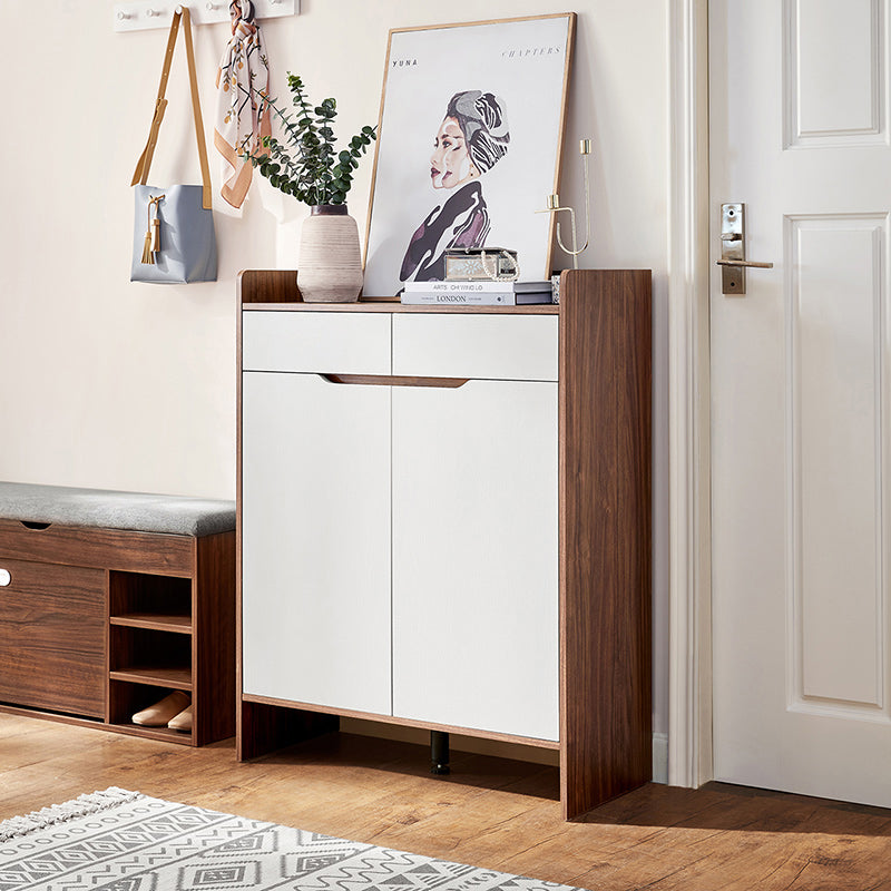 Alec 0.6m/0.8m Timber Shoe Cabinet with Drawers/Shoe Case