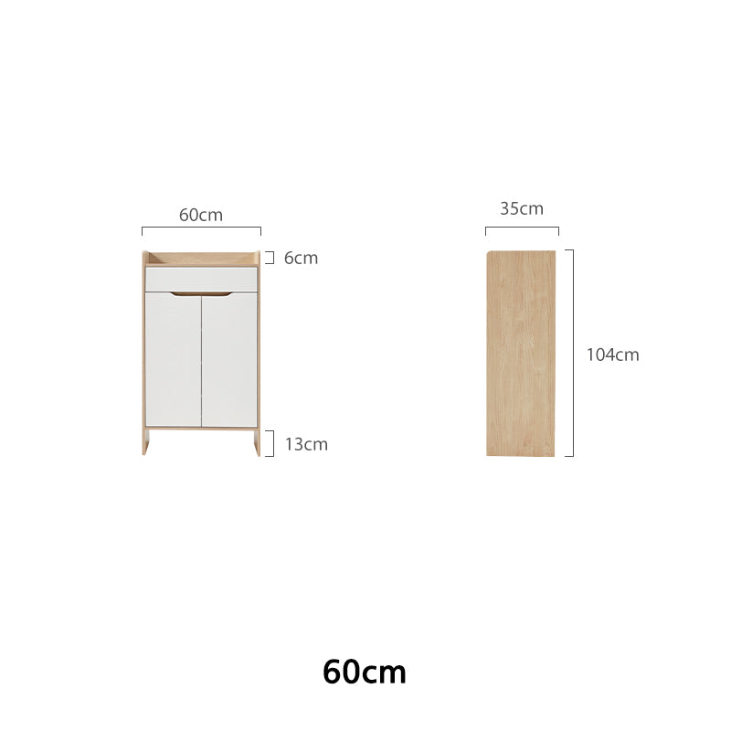Alec 0.6m/0.8m Timber Shoe Cabinet with Drawers/Shoe Case