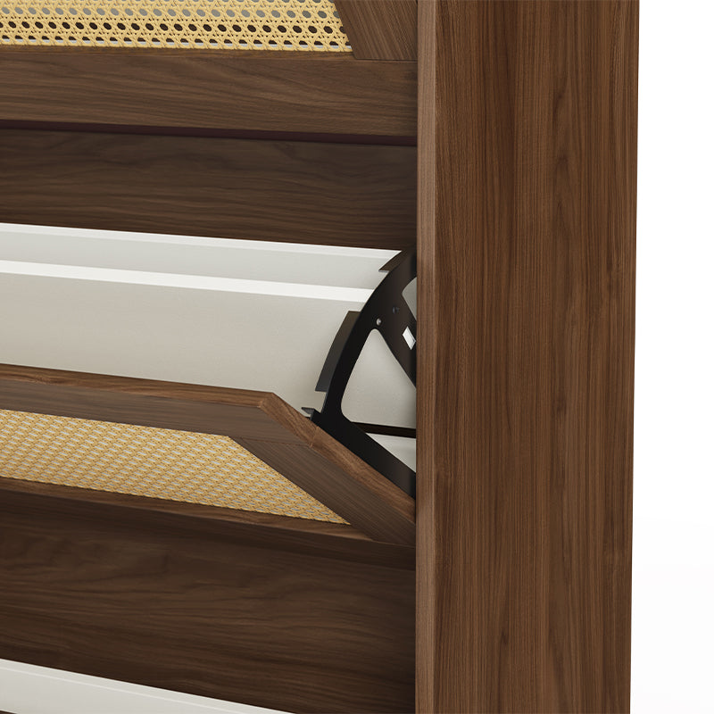 Hyacinth 135cm Flip-door Entryway Cabinet/Shoe Cabinet With Drawer Walnut Color
