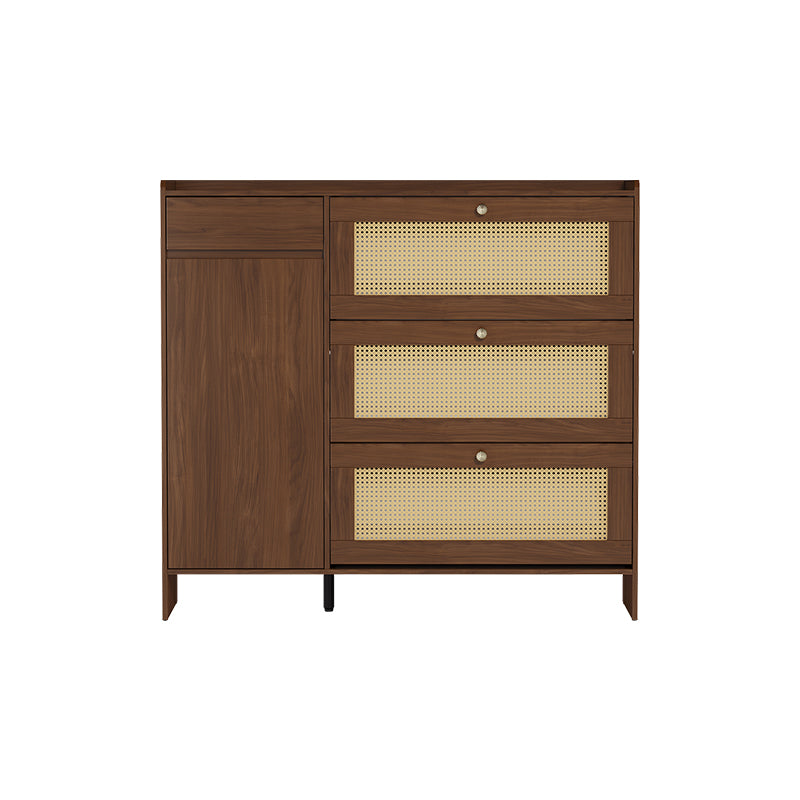 Hyacinth 135cm Flip-door Entryway Cabinet/Shoe Cabinet With Drawer Walnut Color