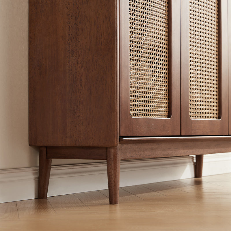 Ignatius 80cm/118cm/140cm Rubberwood Entryway Cabinet/Shoe Cabinet With Drawer Walnut Color