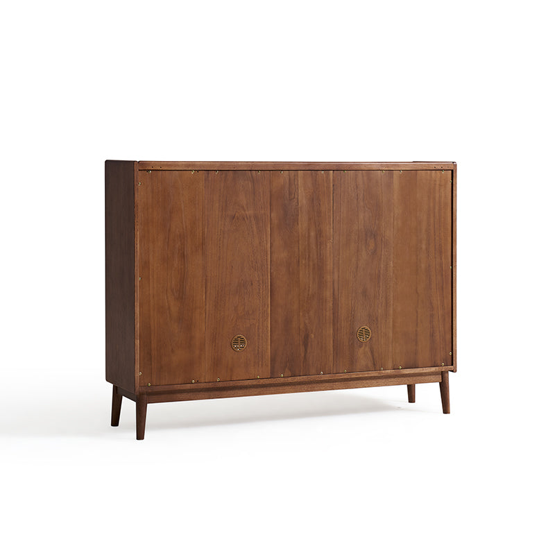 Ignatius 80cm/118cm/140cm Rubberwood Entryway Cabinet/Shoe Cabinet With Drawer Walnut Color