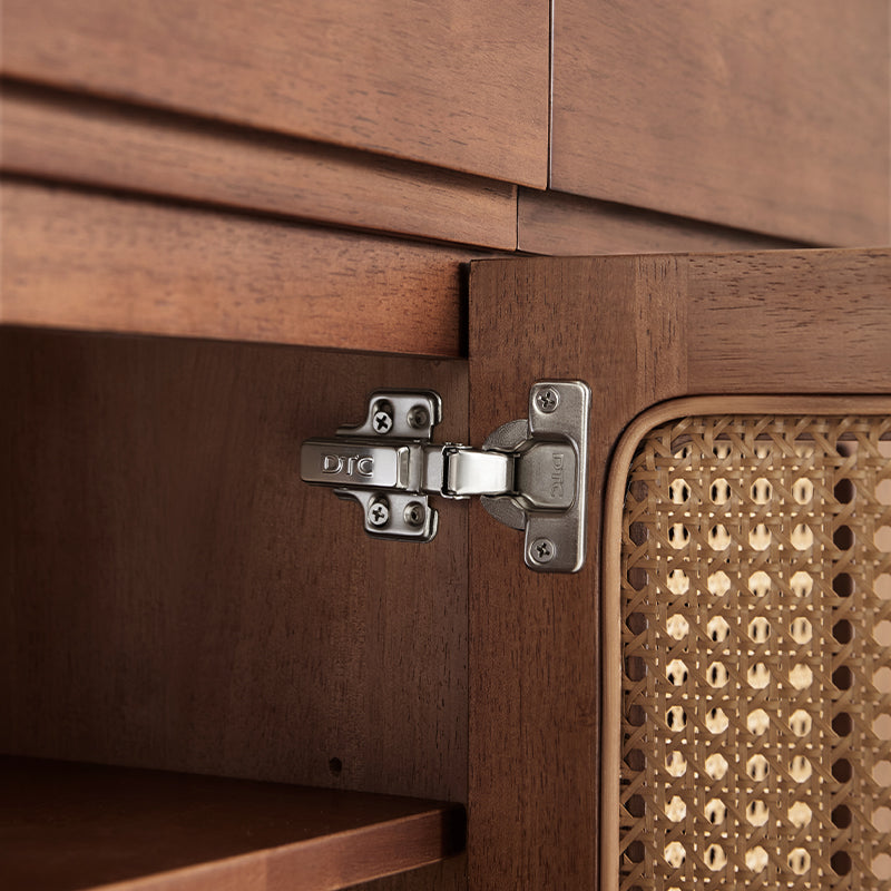 Ignatius 80cm/118cm/140cm Rubberwood Entryway Cabinet/Shoe Cabinet With Drawer Walnut Color