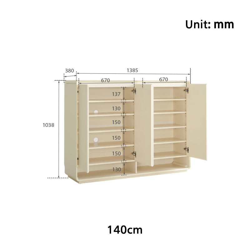 Ingrid 80cm/100cm/120cm/140cm Entryway Shoe Cabinet /Shoe Case For Home Multiple Color
