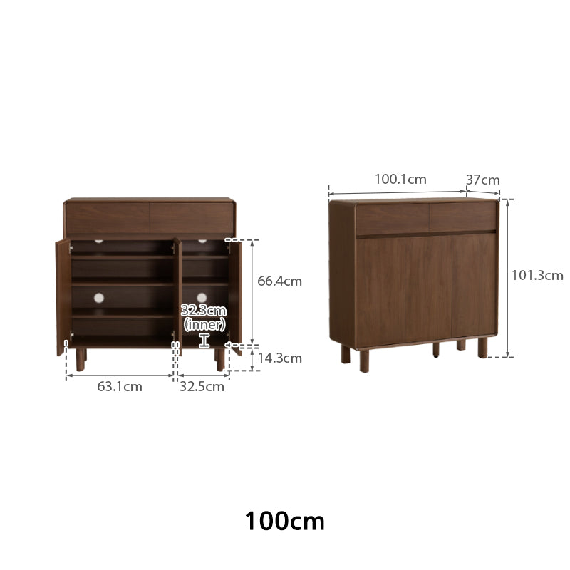 Jemma 100cm/120cm Shoe Cabinet with Drawers/Shoe Case