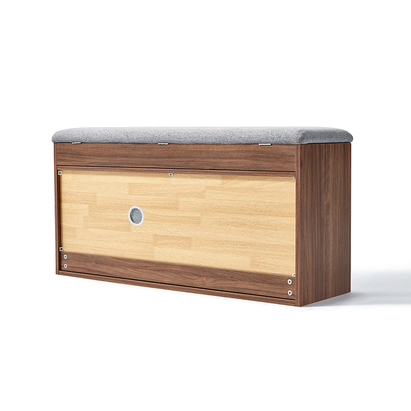 Mallory 80cm/100cm Entryway Shoe Cabinet/Shoe Changing Stool For Home Walnut Color