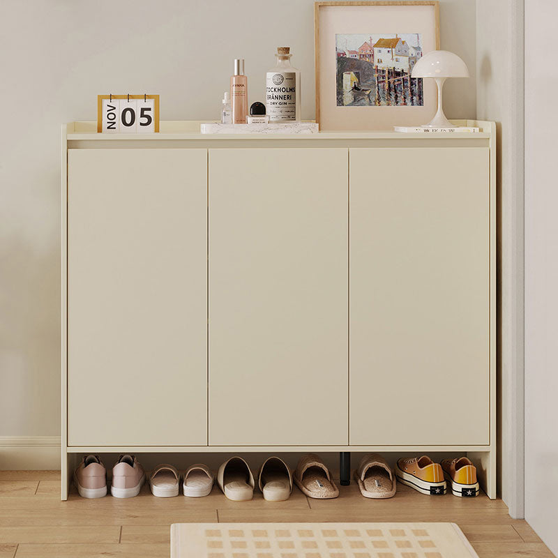 Reba 80cm/100cm/120cm/140cm Entryway Shoe Cabinet/Shoe Case For Home Cream White Color