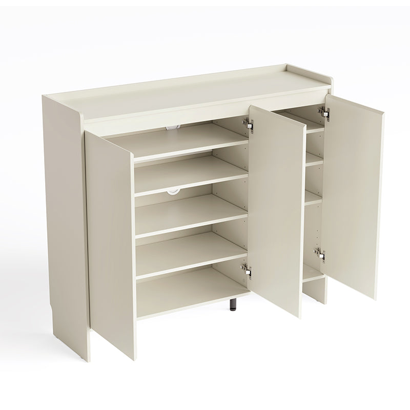 Reba 80cm/100cm/120cm/140cm Entryway Shoe Cabinet/Shoe Case For Home Cream White Color
