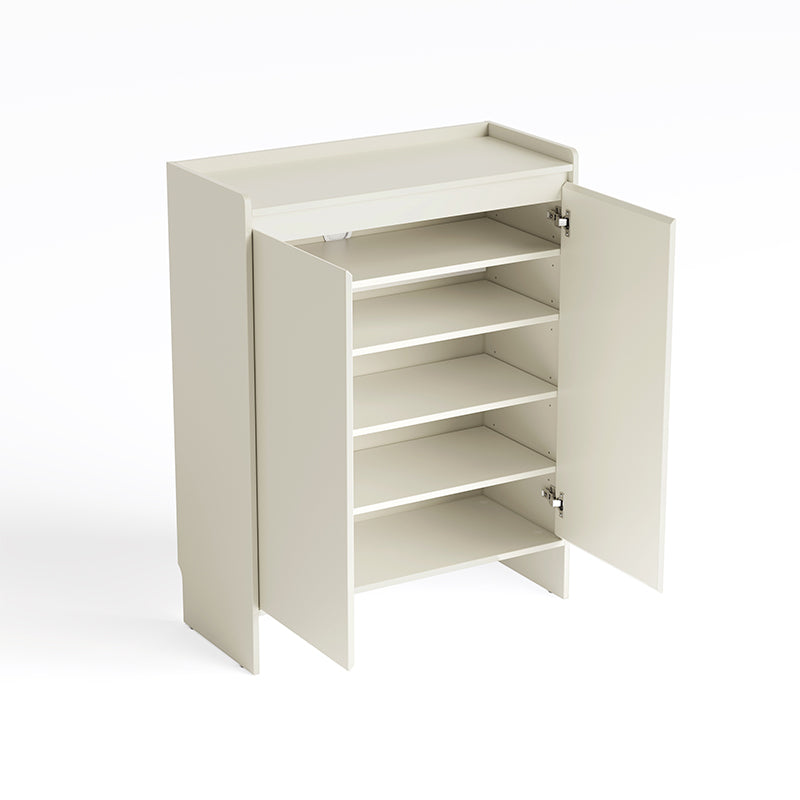 Reba 80cm/100cm/120cm/140cm Entryway Shoe Cabinet/Shoe Case For Home Cream White Color