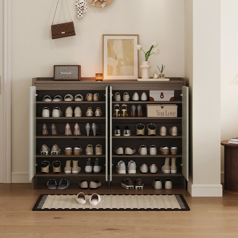 Rebel 80cm/100cm/120cm/140cm Entryway Shoe Cabinet/Shoe Case For Home Coffee & Grey Color